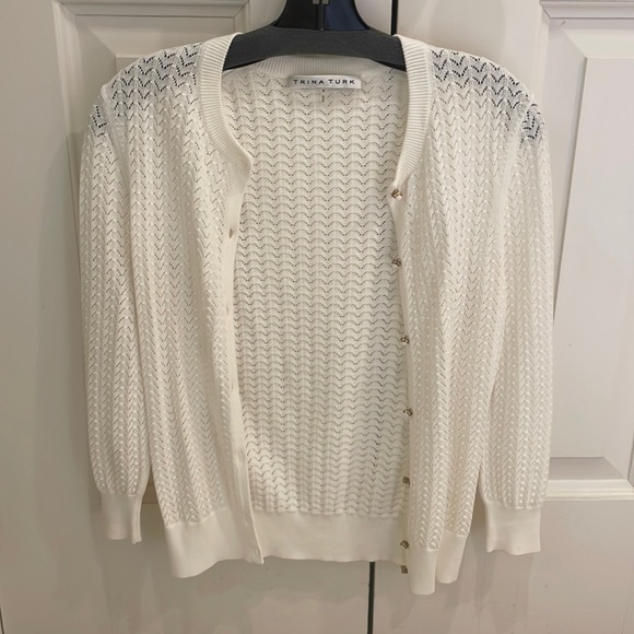 Cotton Knitted Trina Turk Sweater - Picture 1 of 1